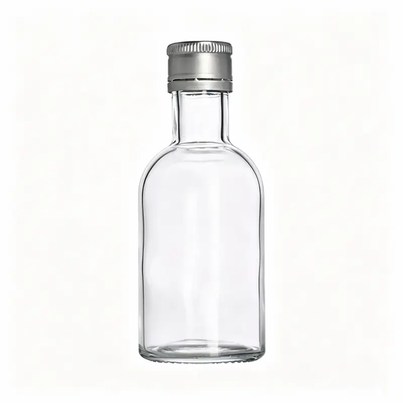 ॲल्युमिनियम कॅपसह 100ml रिकाम्या काचेच्या टकीला बाटल्या