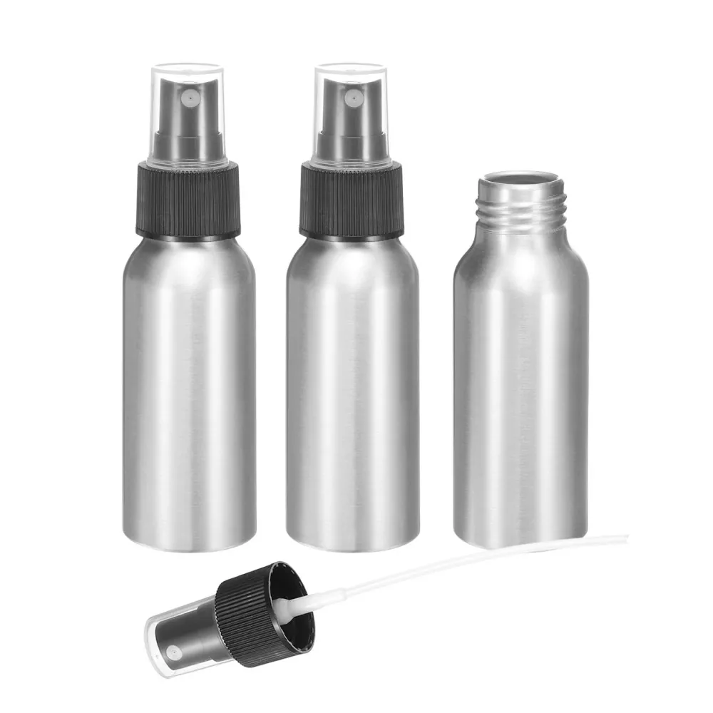60ml (2oz) मिनी पुन्हा वापरण्यायोग्य ॲल्युमिनियम फाइन मिस्ट स्प्रे बाटली