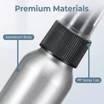 60ml (2oz) Mini Reusable Aluminum Fine Mist Spray Bottle